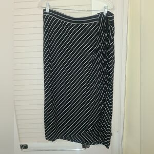 Back and white Faux wrap skirt